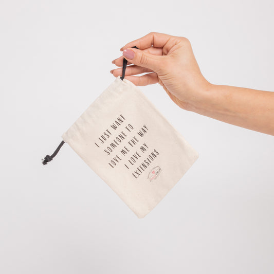 Stoffbeutel für Extensions groß